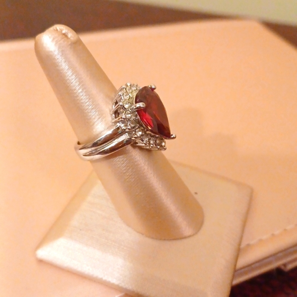 Valentine Special!Pear Shape, Ruby And Diamond Si… - image 3